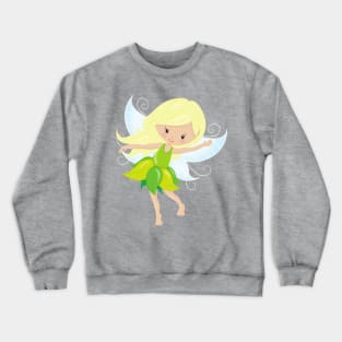 Cute Fairy, Blonde Hair, Magic Fairy, Forest Fairy Crewneck Sweatshirt